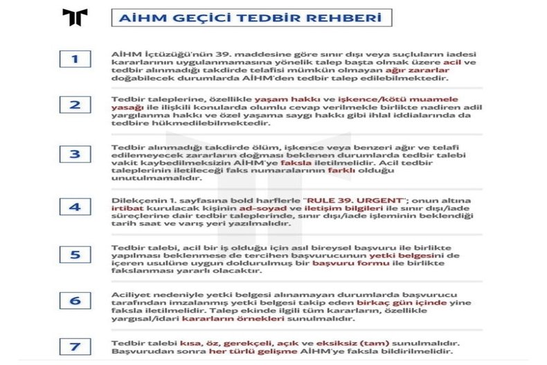 AİHM GEÇİCİ TEDBİR REHBERİ