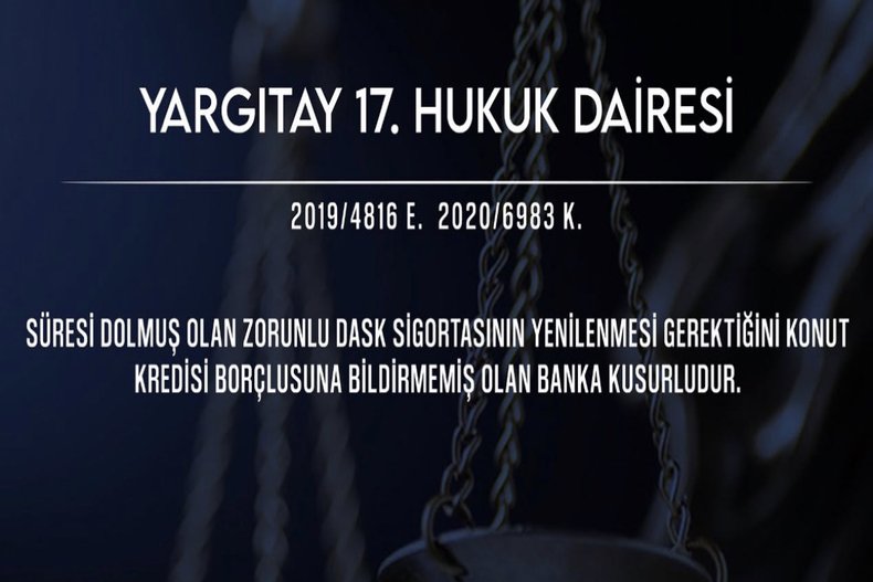 DASK SİGORTA BANKA BİLDİRİM YÜKÜMLÜLÜĞÜ