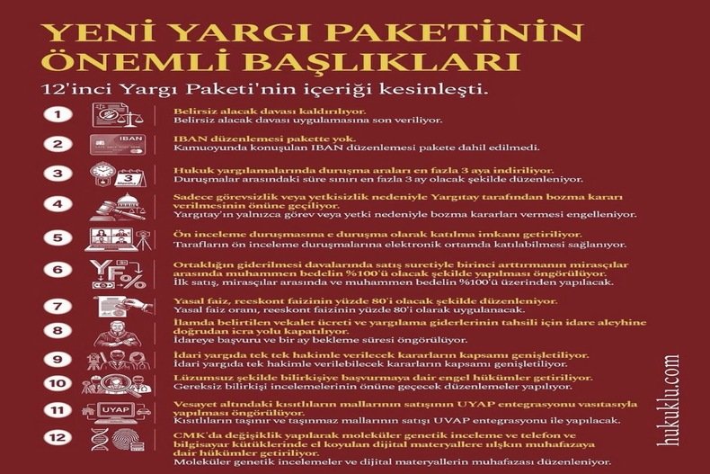 YENİ YARGI PAKETİNİN ANA BAŞLIKLARI